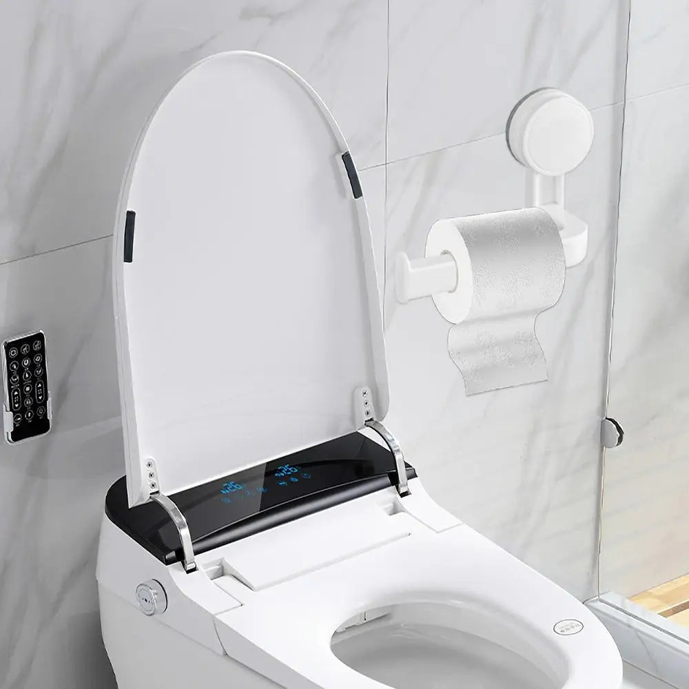 Toilet Paper Holder Suction Multi-Purpose Suction Toilet Paper Bracket Stick-On Bathroom Tissue Holder with Thickened Design