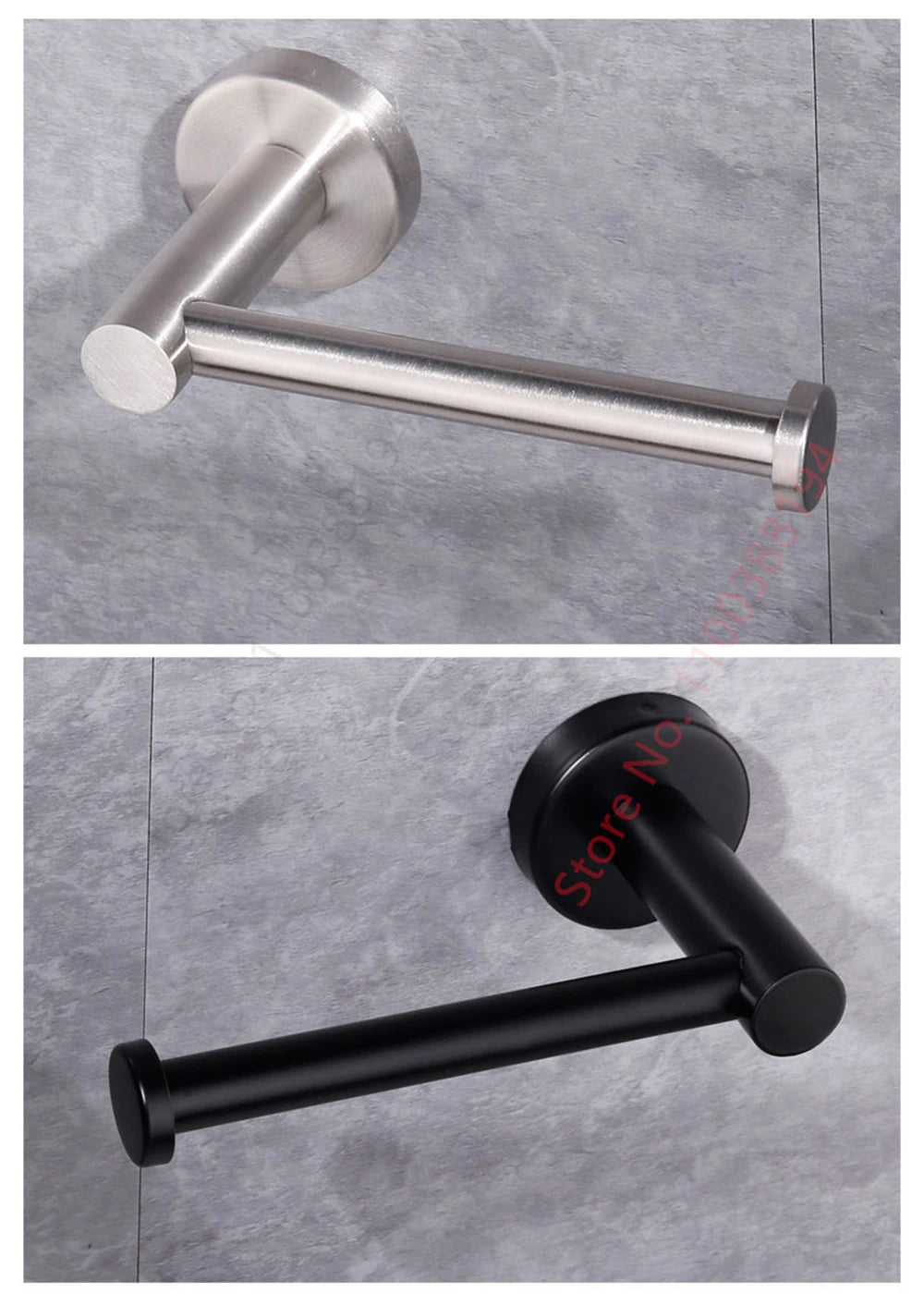 Adhesive Toilet Roll Paper Holder Organizer Wall Mount Storage Stand Kitchen Bathroom No Drill Tissue Towel Dispenser Stainless