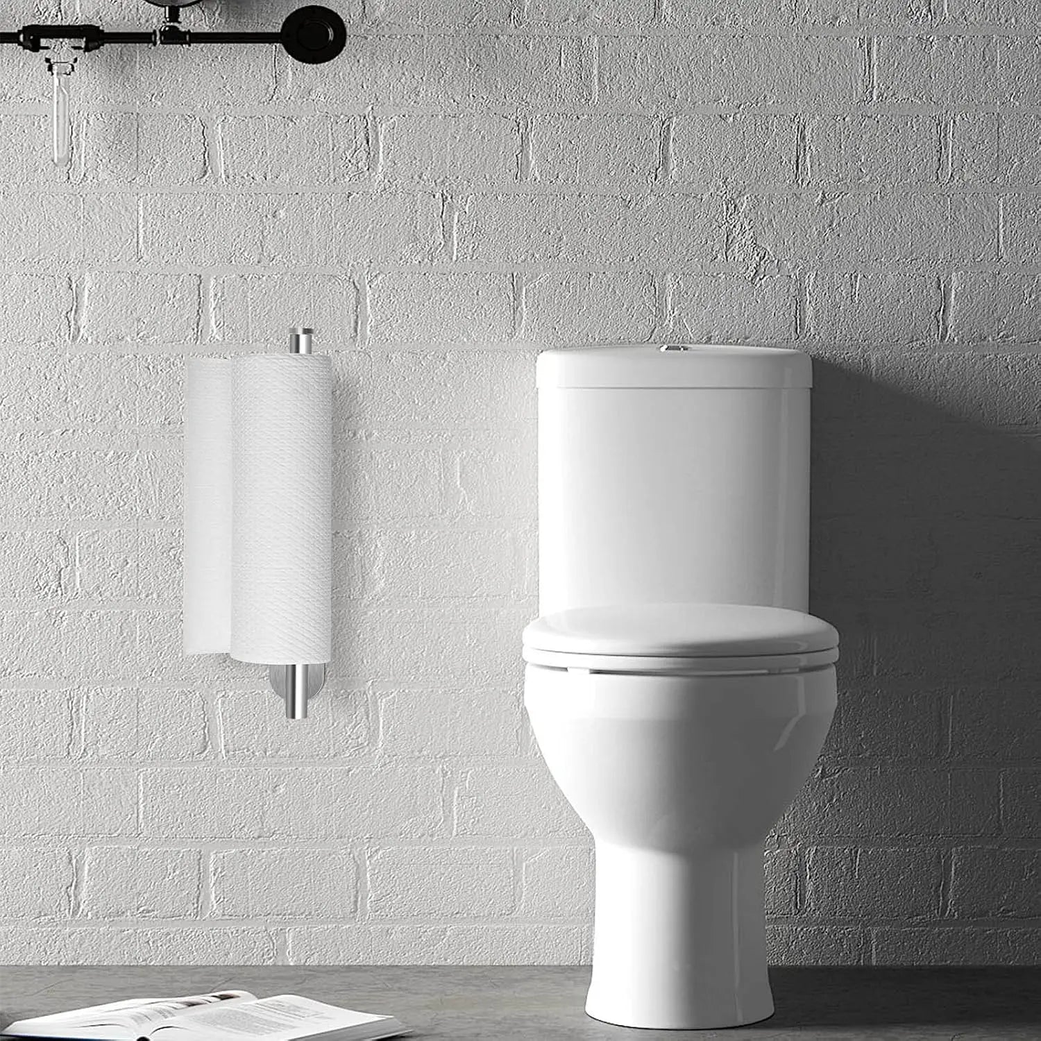 1PCS Kitchen Paper Towel Holder Toilet Paper Holder Adhesive Tissue Rack Napkin Dispenser Cabinet Storage Bathroom Accessories