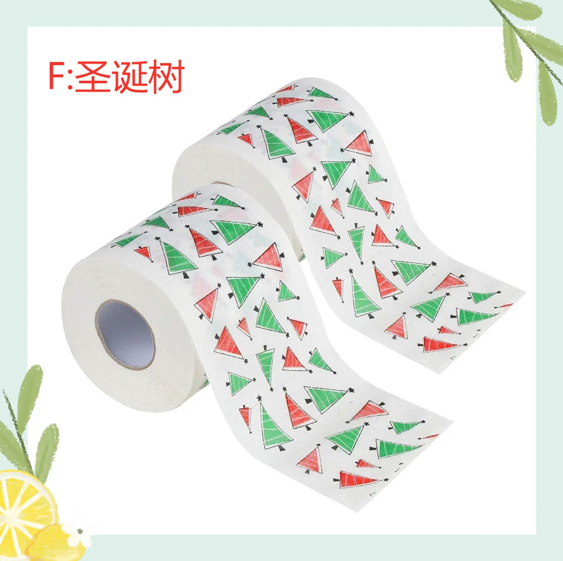 Toilet Paper Christmas Pattern Series Roll Paper Santa Claus Reindeer Hygienic Paper Creative Toilet Papers Rolls Funny Napkins