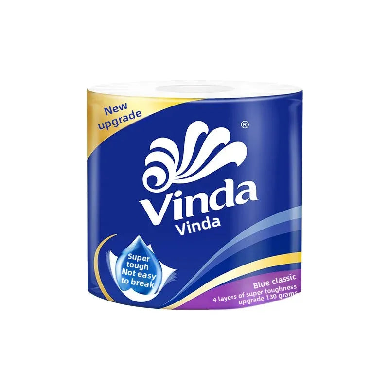 Vinda Toilet Paper Core 4 Layers 130g Blue Thick Classic Household Hygienic Paper Towels Strong And Durable