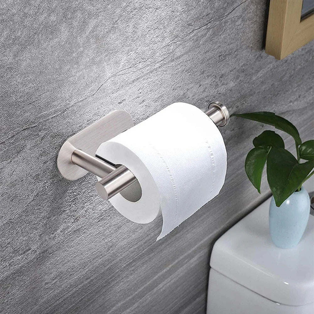 1PCS Kitchen Paper Towel Holder Toilet Paper Holder Adhesive Tissue Rack Napkin Dispenser Cabinet Storage Bathroom Accessories