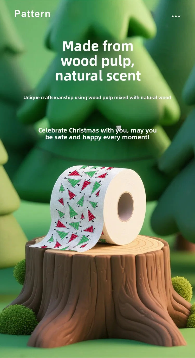 Christmas Print Colored Toilet Paper Roll Large Quantity Hygienic Paper Towels Bulk Shipping Home Direct Straightening