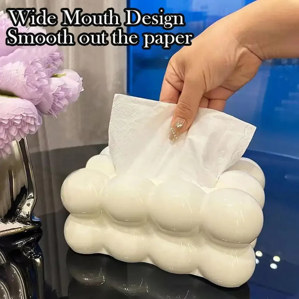 INS Style Marshmallow Tissue Box Korean Style Cute Removable Tissue Box Desktop Decorative Supplies for Home Napkin Holder