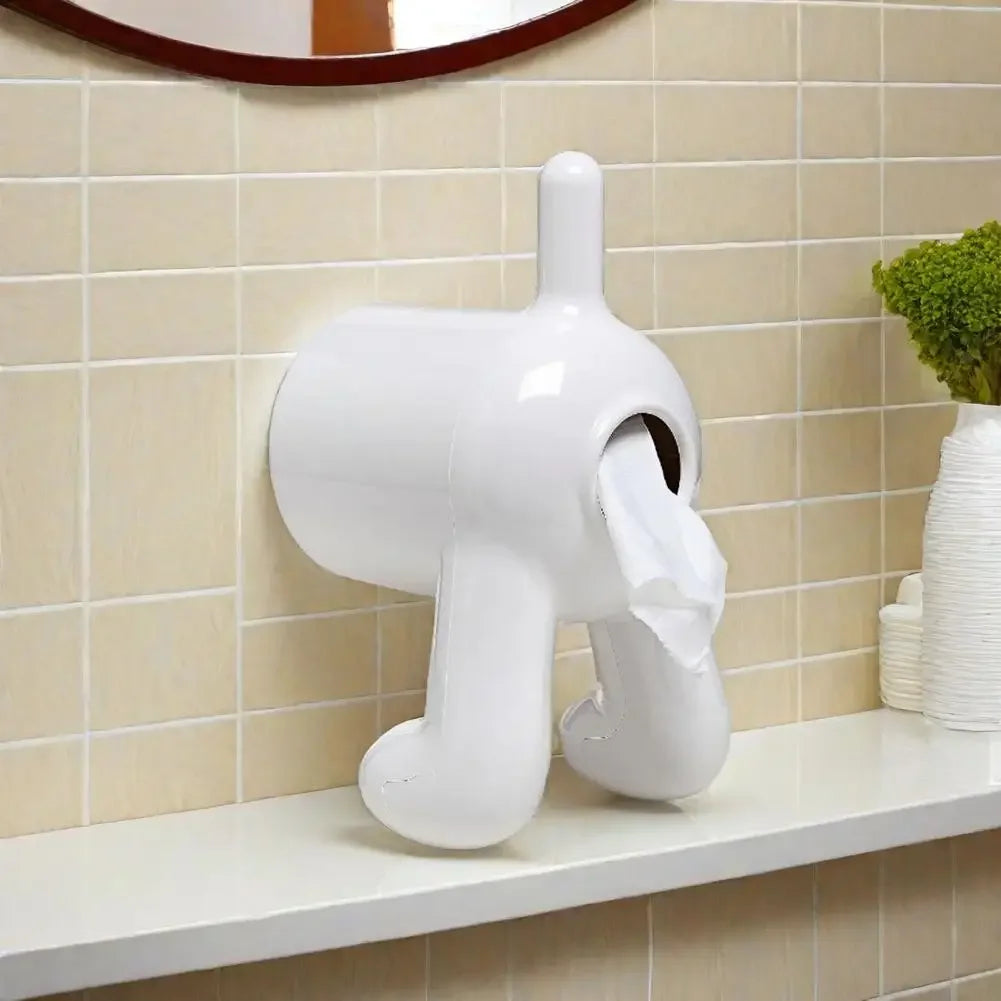 Funny Toilet Paper Dispenser Dog Butt Toilet Paper Holder Wall-mounted Tissue Organizer for Dog Lovers Bathroom Decor Funny Dog