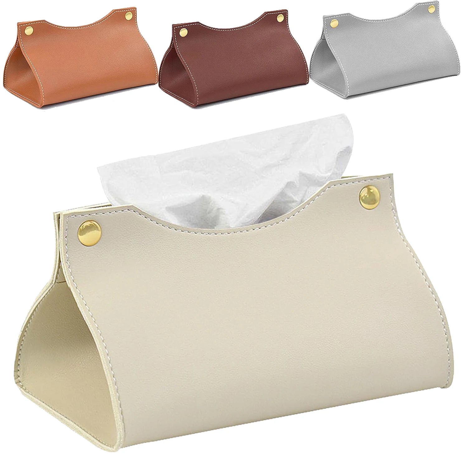 Pu Leather Tissue Box Cover Holder Car Living Room Bedroom Decoration Kitchen Desktop Nordic Home Napkin Holder Large Storage