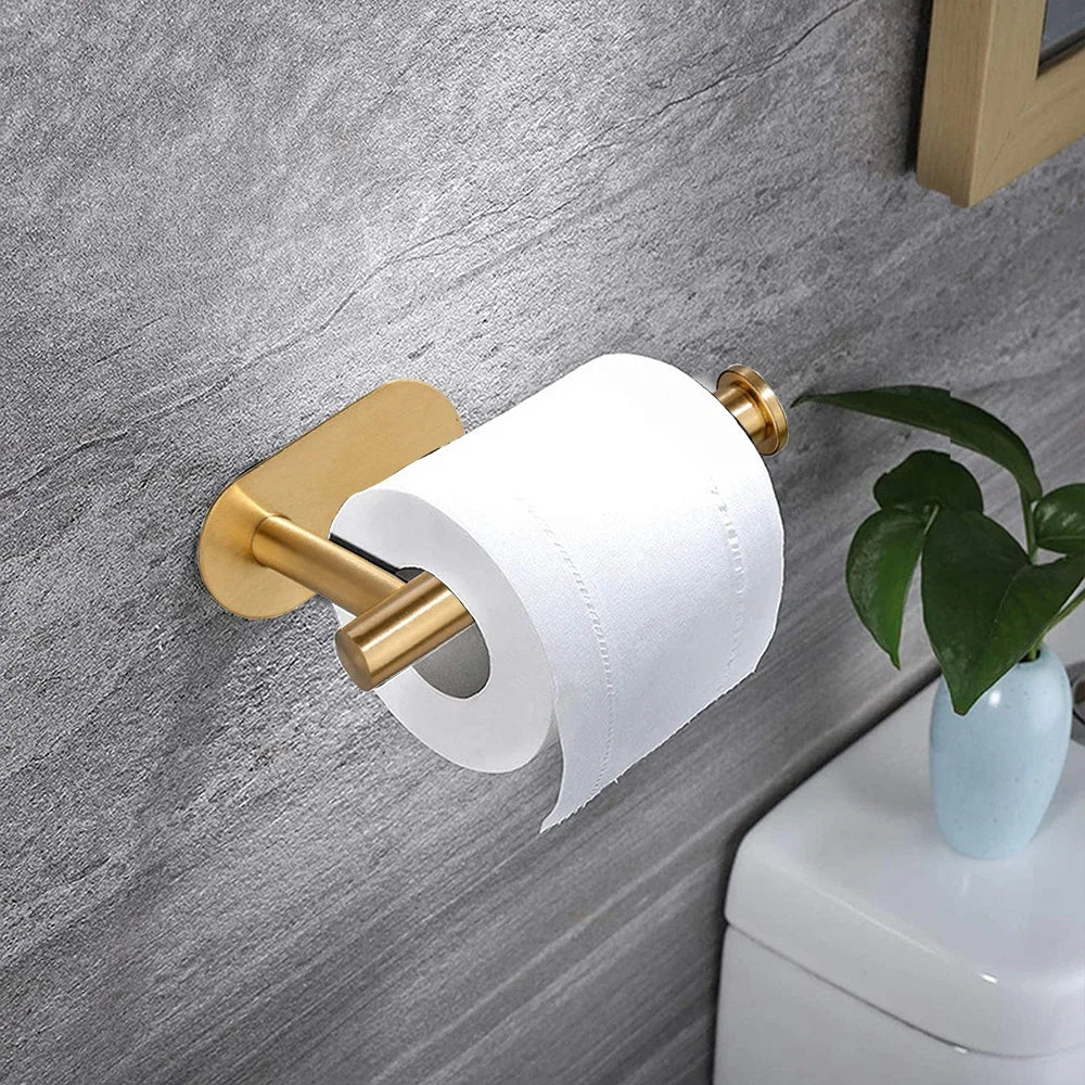 1PCS Kitchen Paper Towel Holder Toilet Paper Holder Adhesive Tissue Rack Napkin Dispenser Cabinet Storage Bathroom Accessories
