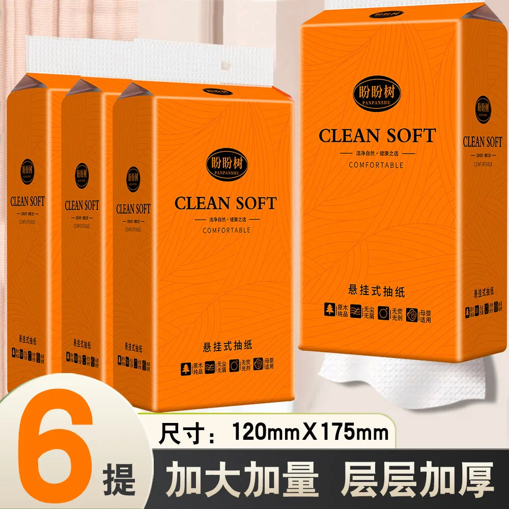 Household affordable package pumping paper, wall hanging paper towels, stockpiling toilet paper, bottom pumping paper, hanging e