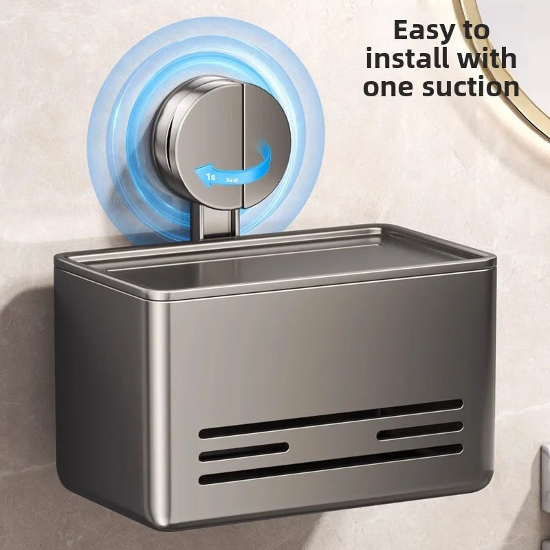 Suction cup, toilet tissue box, bathroom living room drawer box, toilet paper box, face towel storage box, wall hanging