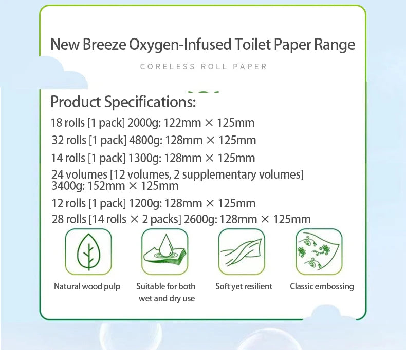 14 Rolls of Household Paper Towels on Behalf of the Roll Paper Five Layers of Thickened Core Roll Toilet Paper Toilet Paper