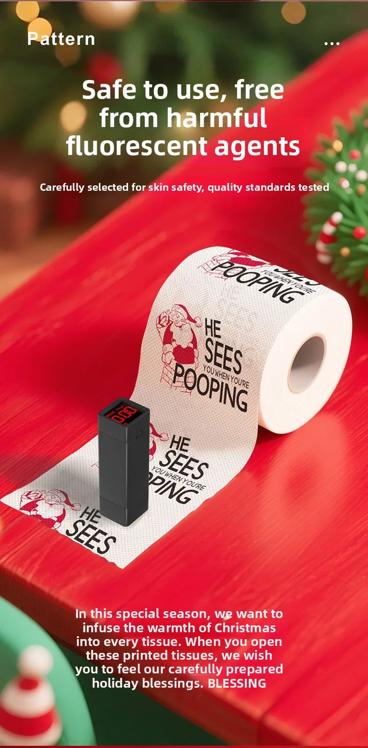 Christmas Print Colored Toilet Paper Roll Large Quantity Hygienic Paper Towels Bulk Shipping Home Direct Straightening