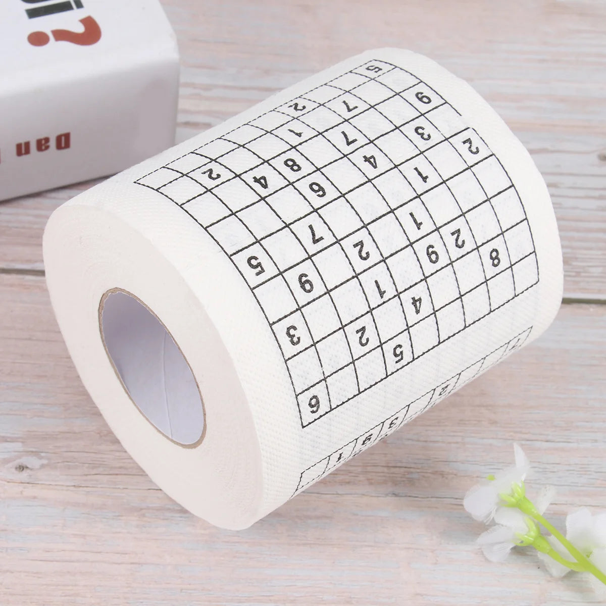 Funny Creative Sudoku Printed Toilet Paper Tissue Roll Home Cafe Restaurant Use Humor Design Novelty Gift Bath Comfort