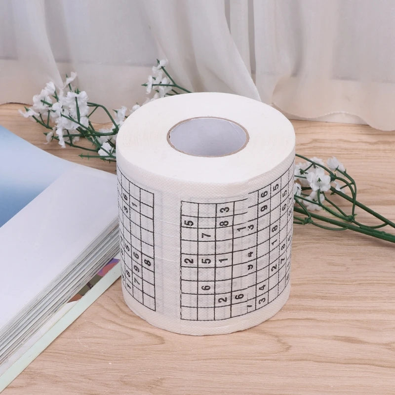 2021 New Durable Sudoku Printed Tissue Paper Toilet Roll Paper Good Puzzle Game