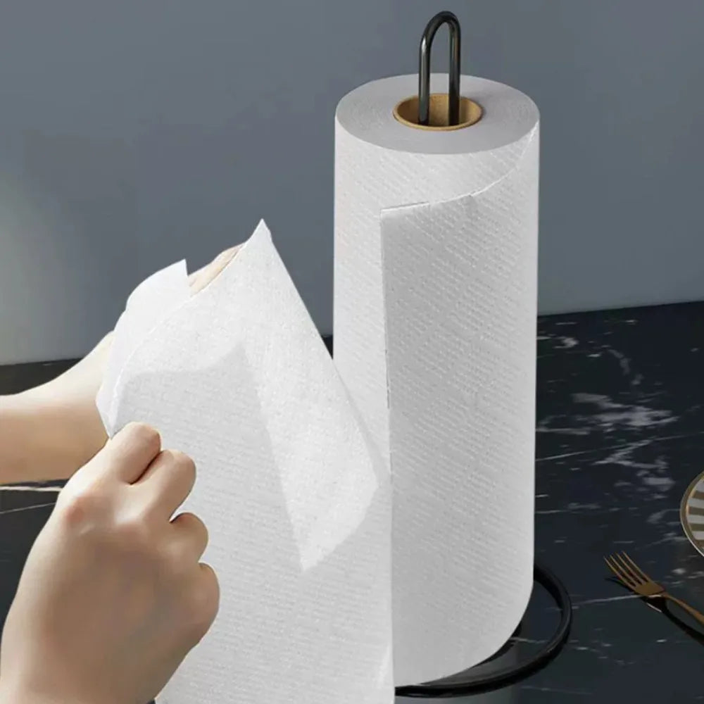Bathroom accessories Vertical Wrought Iron Tissue Holder Creative Dining Table Storage Desktop Kitchen Roll Paper Holder