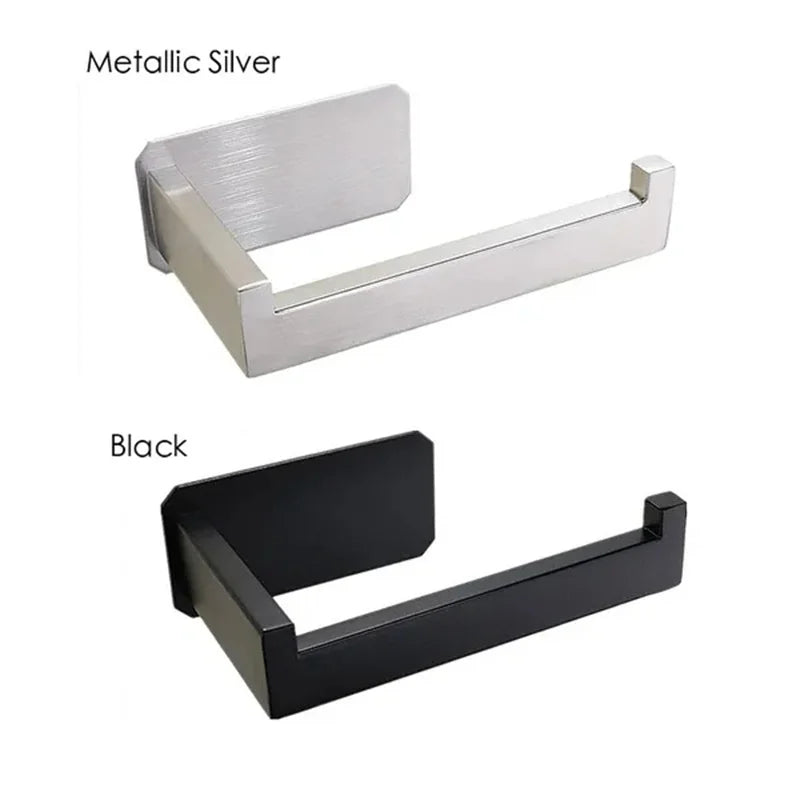 High Quality 304 Stainless Steel Roll Paper Holder Nail-free Toilet Tissue Kitchen Towel Roll Dispenser Bathroom Accessories