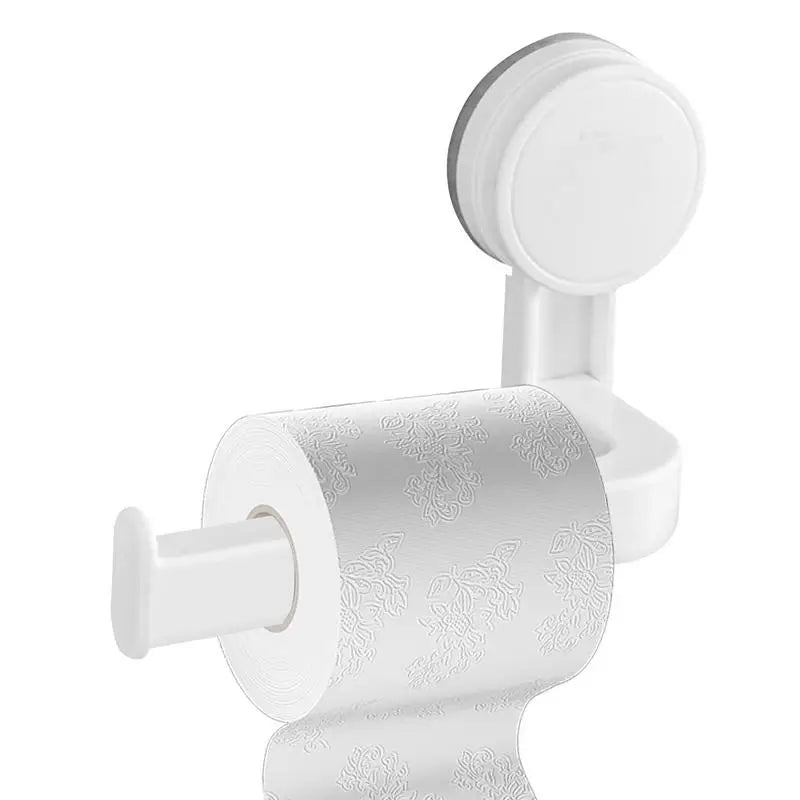 Toilet Paper Holder Suction Multi-Purpose Suction Toilet Paper Bracket Stick-On Bathroom Tissue Holder with Thickened Design