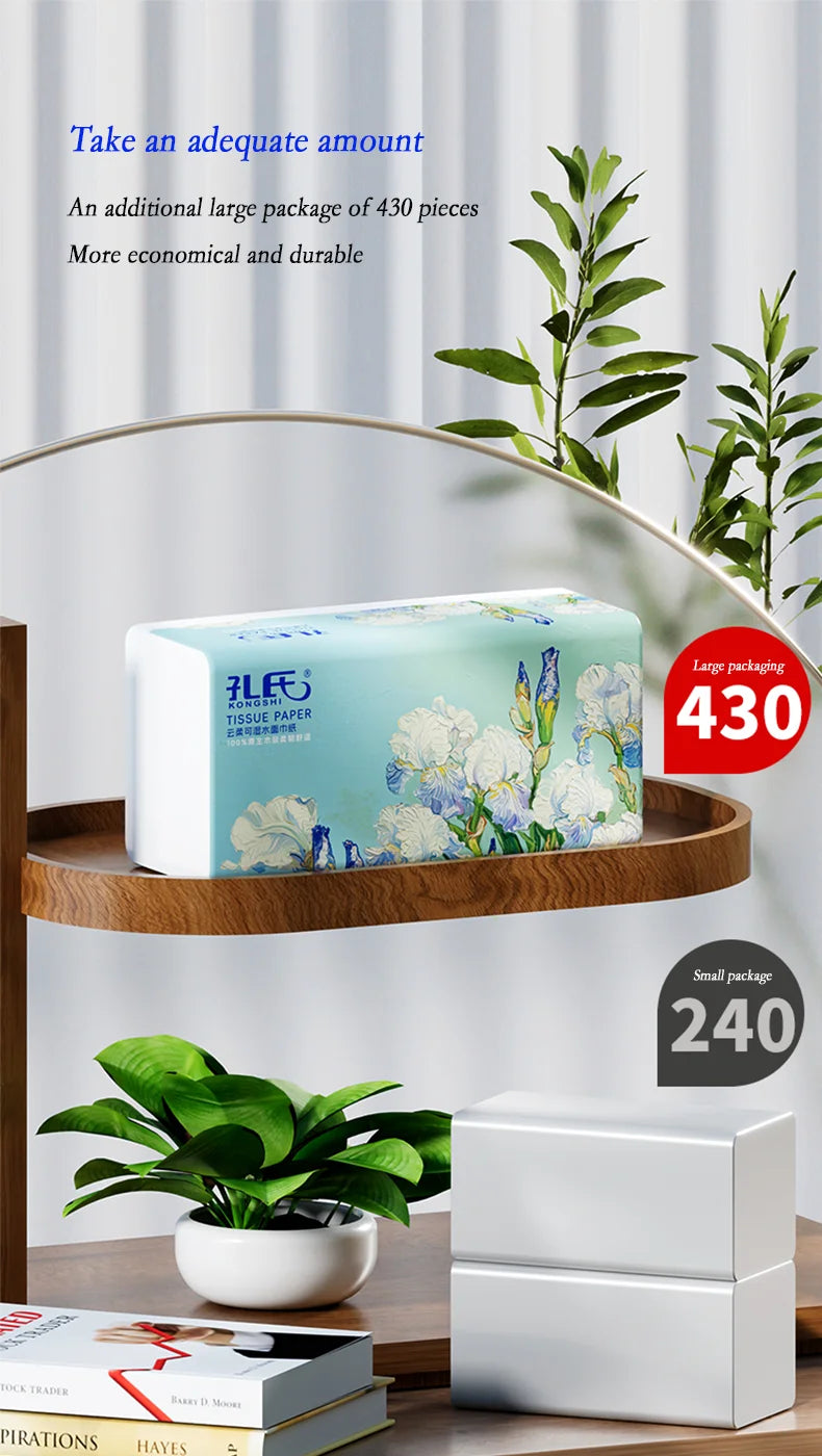 20 Packs Full Case of 400 Sheets of Toilet Paper Log Napkins Embossed Facial Tissue Paper Household Paper Towels