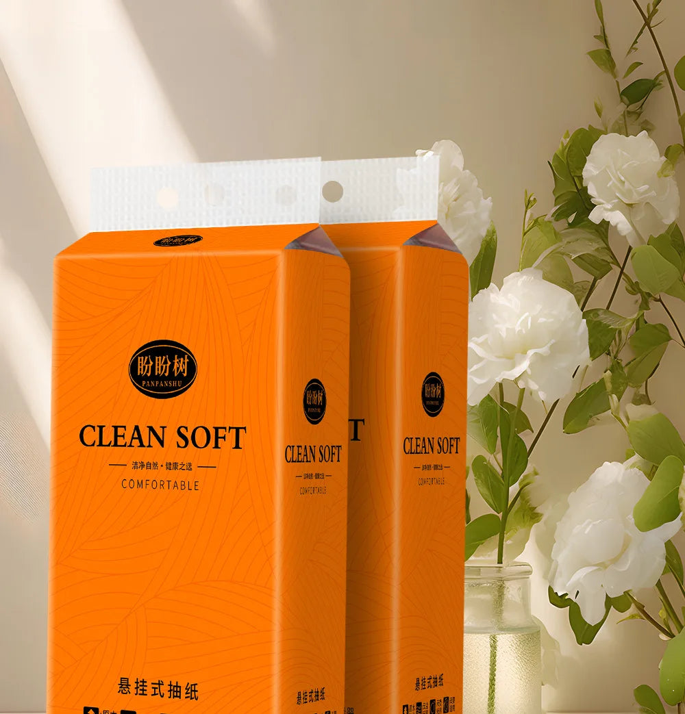Household affordable package pumping paper, wall hanging paper towels, stockpiling toilet paper, bottom pumping paper, hanging e