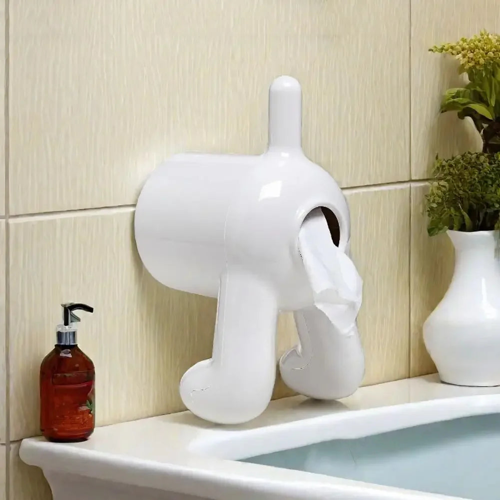 Funny Toilet Paper Dispenser Dog Butt Toilet Paper Holder Wall-mounted Tissue Organizer for Dog Lovers Bathroom Decor Funny Dog