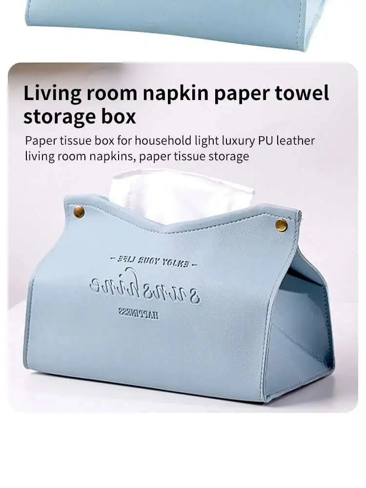 Living Dining Room Tissue Storage Box Environmentally Friendly Multi-Purpose Solid Color Creative Napkin Box