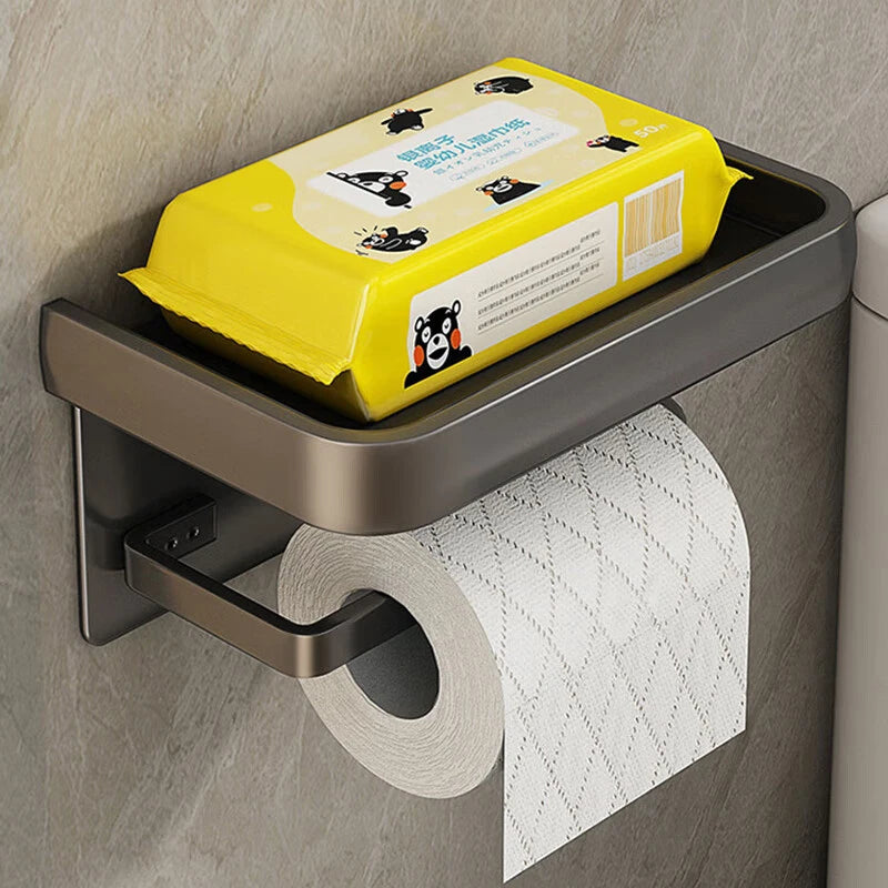 Aluminum Alloy Toilet Paper Holder Tissue Rack Bathroom Tissue Holder for Bathroom Storage Shelf Bathroom Accessories