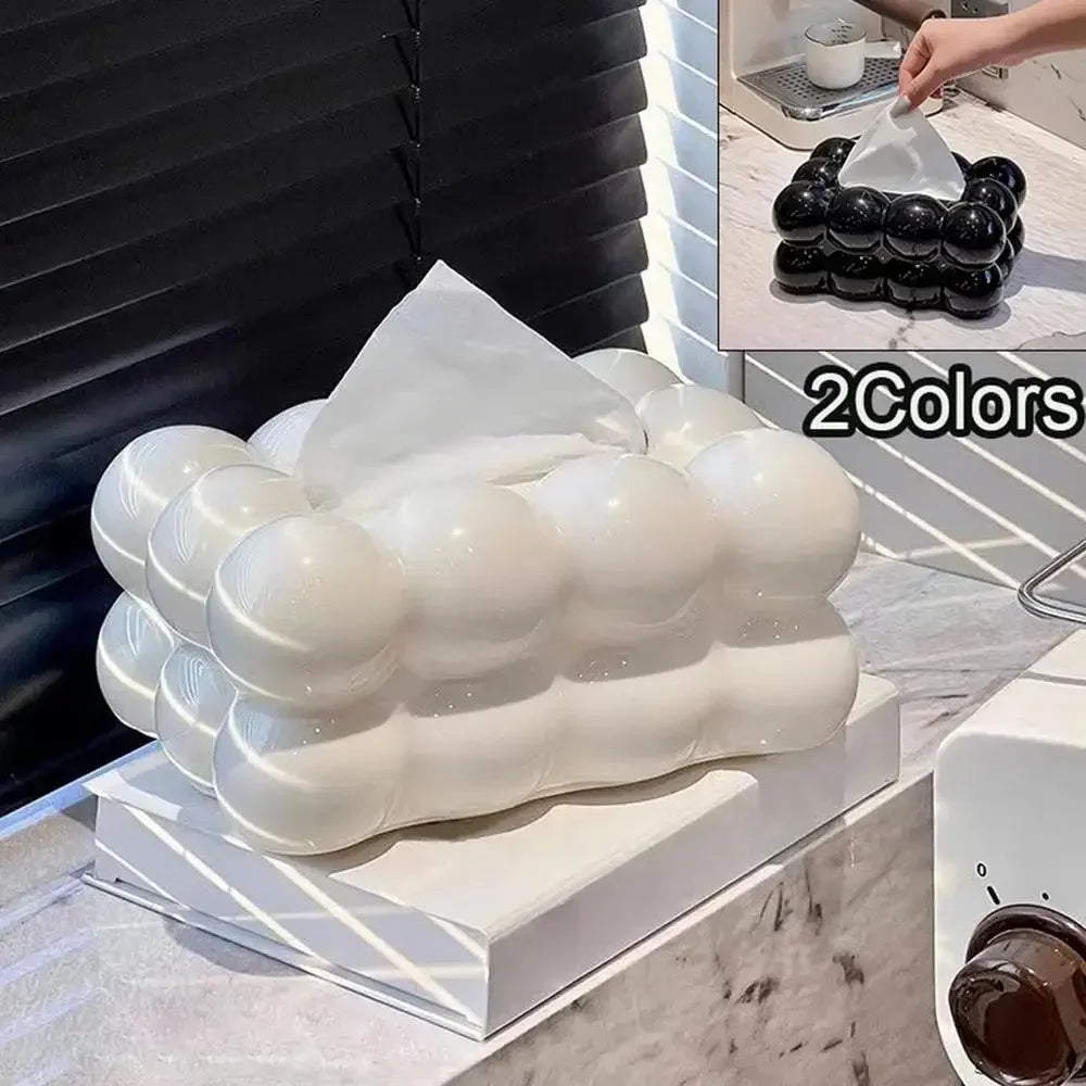 INS Style Marshmallow Tissue Box Korean Style Cute Removable Tissue Box Desktop Decorative Supplies for Home Napkin Holder