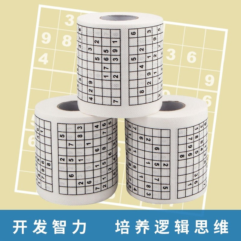 Sudoku Game Toilet Paper Office Home Puzzle  Jiugong English