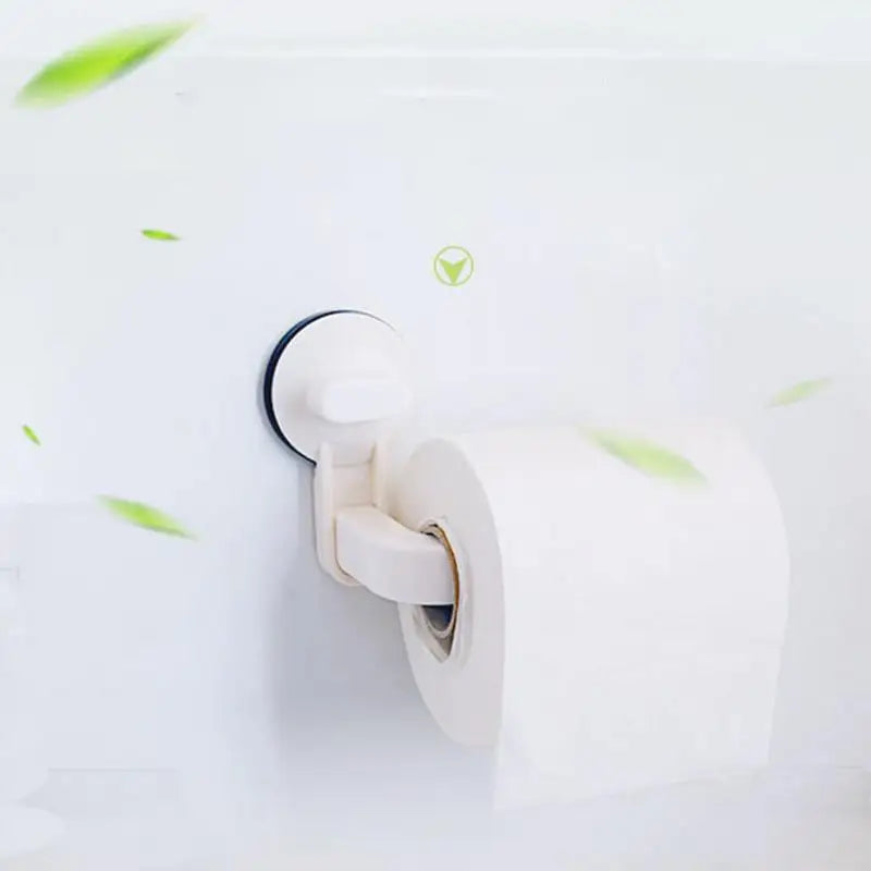 Toilet Paper Holder Suction Multi-Purpose Suction Toilet Paper Bracket Stick-On Bathroom Tissue Holder with Thickened Design