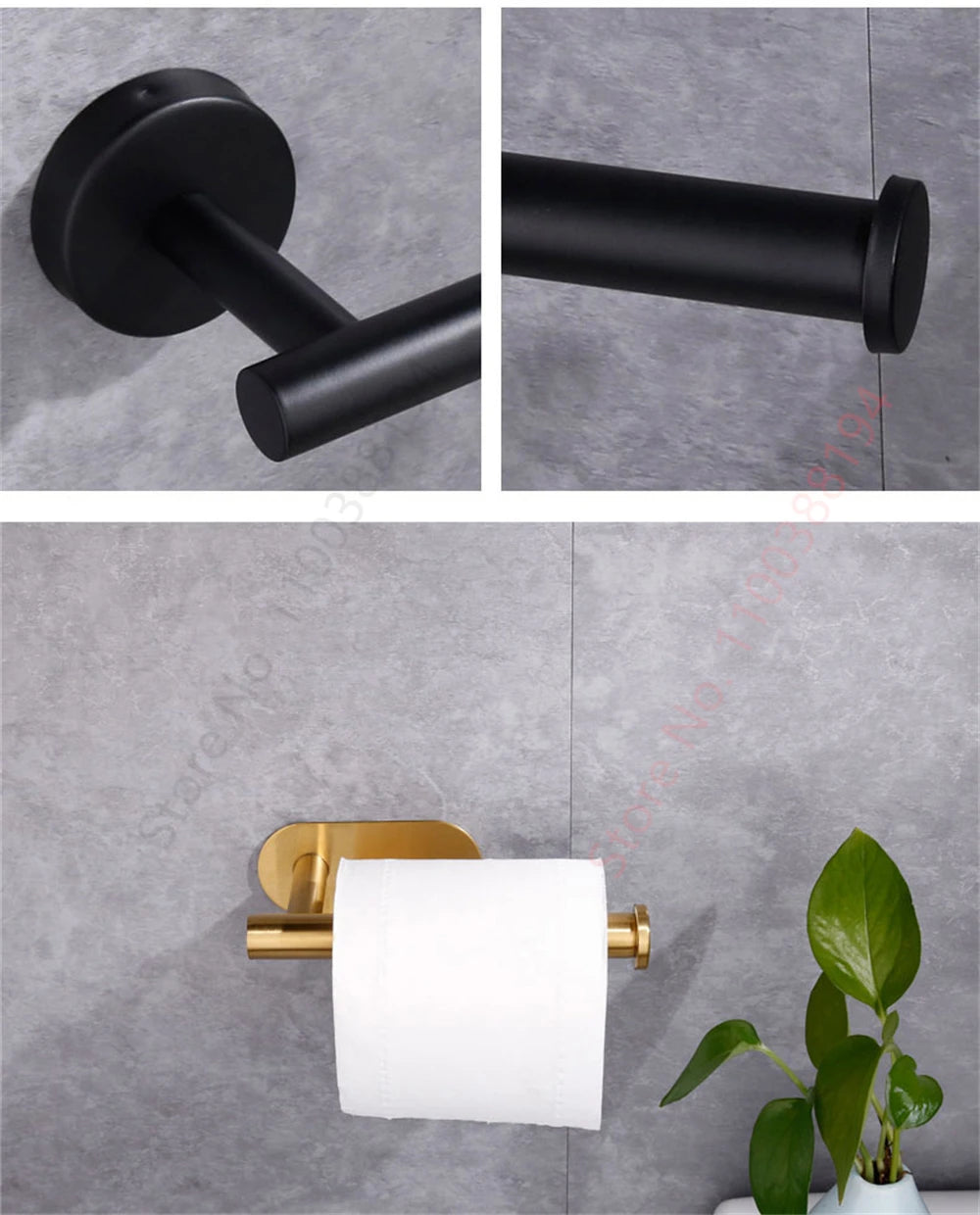 Adhesive Toilet Roll Paper Holder Organizer Wall Mount Storage Stand Kitchen Bathroom No Drill Tissue Towel Dispenser Stainless