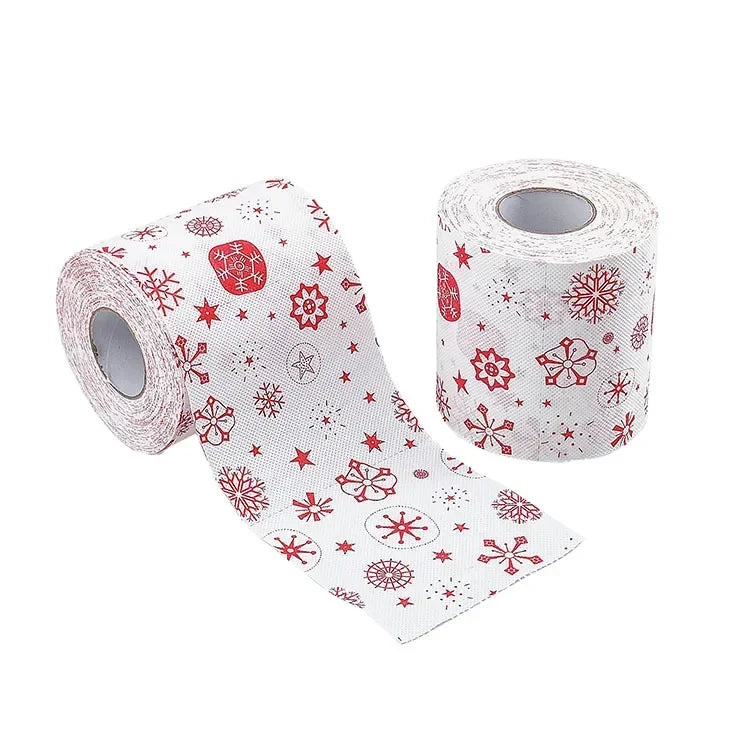 Toilet Paper Christmas Pattern Series Roll Paper Santa Claus Reindeer Hygienic Paper Creative Toilet Papers Rolls Funny Napkins