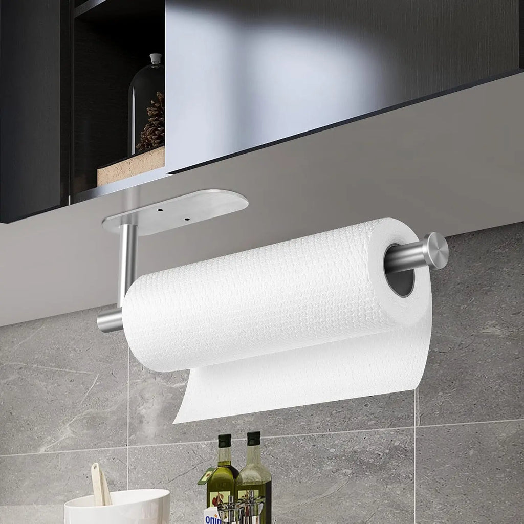 1PCS Kitchen Paper Towel Holder Toilet Paper Holder Adhesive Tissue Rack Napkin Dispenser Cabinet Storage Bathroom Accessories
