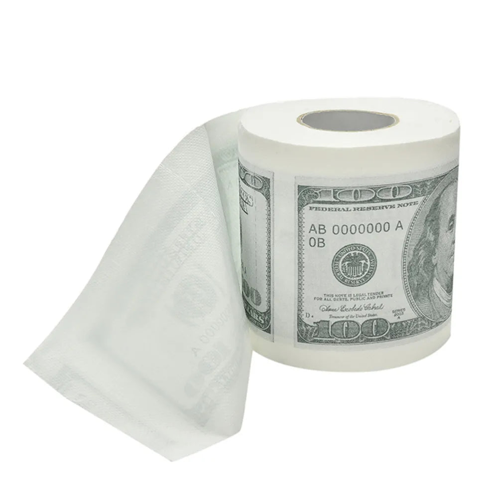 One Hundred Dollar Bill Toilet Paper Novelty Fun $100 TP Money Roll Gag Gift