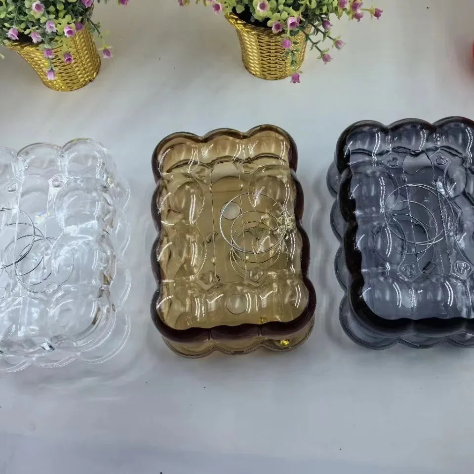 Nordic Style Tissue Box Transparent High Aesthetic Value for Living Room Coffee Table Drawstring Tissue Box Creative Personalize