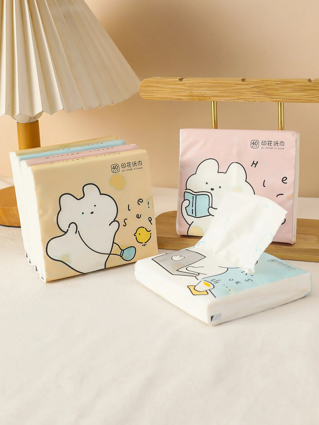 3 packs thickened cartoon printed facial tissue small pack convenient paper towels handkerchief napkins household goods