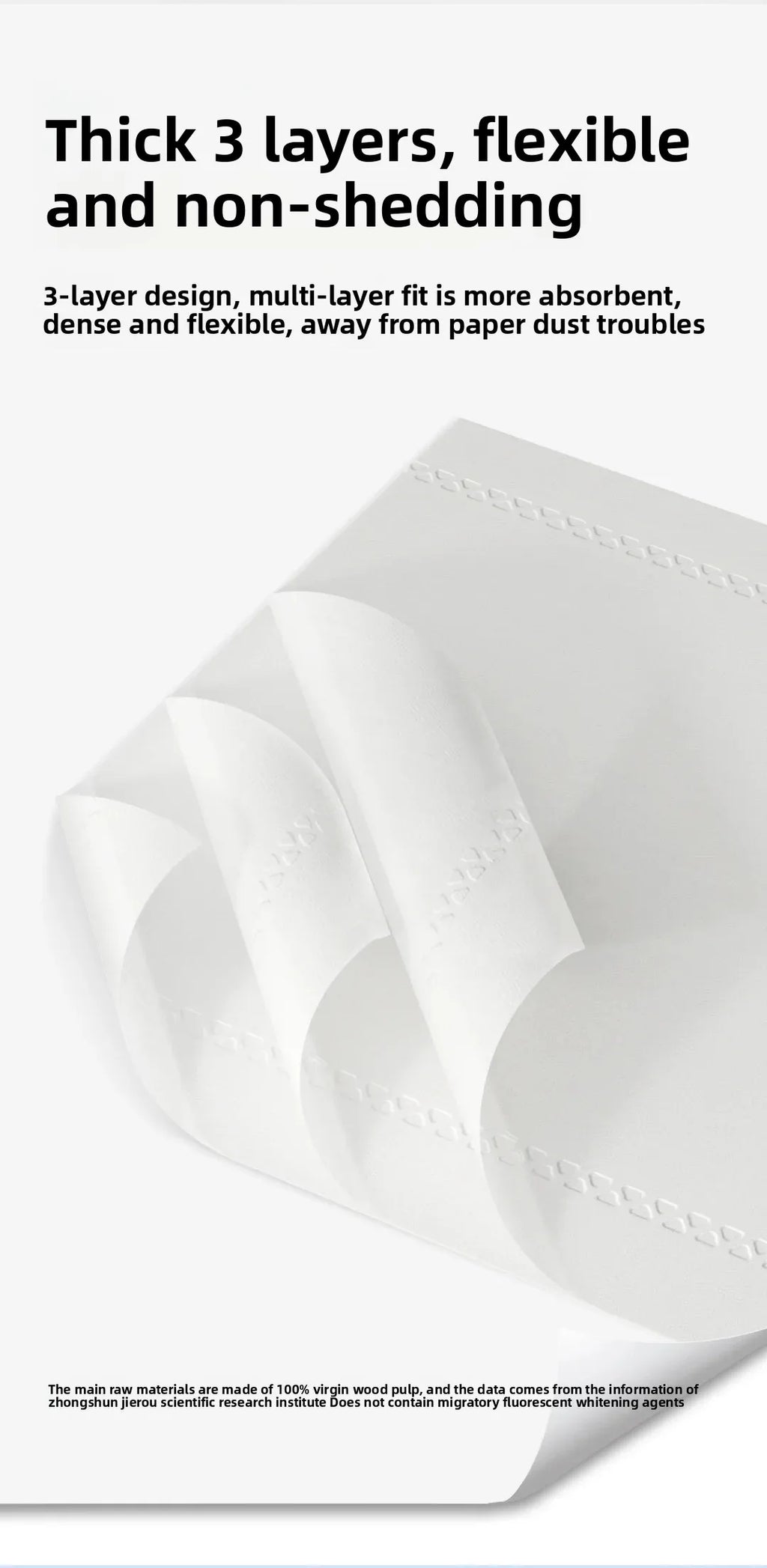 Jie Rou Camellia 3 Layers 100 Sheets Box Tissue Paper Facial Hygiene Paper Large Box Bulk Toilet Paper from Mainland China