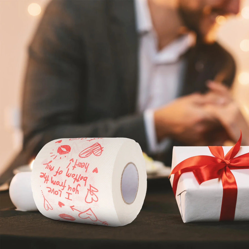 Valentines Day Creative Toilet Paper Roll Bathroom Tissue Soft Napkins Hygienic Dispenser Colored toilet tissue Sanitary Paper