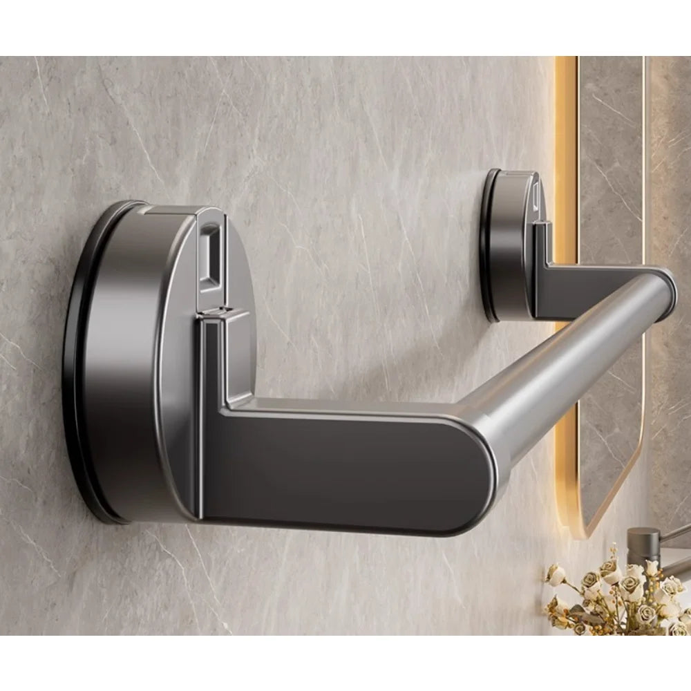 Suction cup, towel rack, toilet, no punching, wall hanging rack, bathroom towel bar, bath towel storage, single rod hanger.