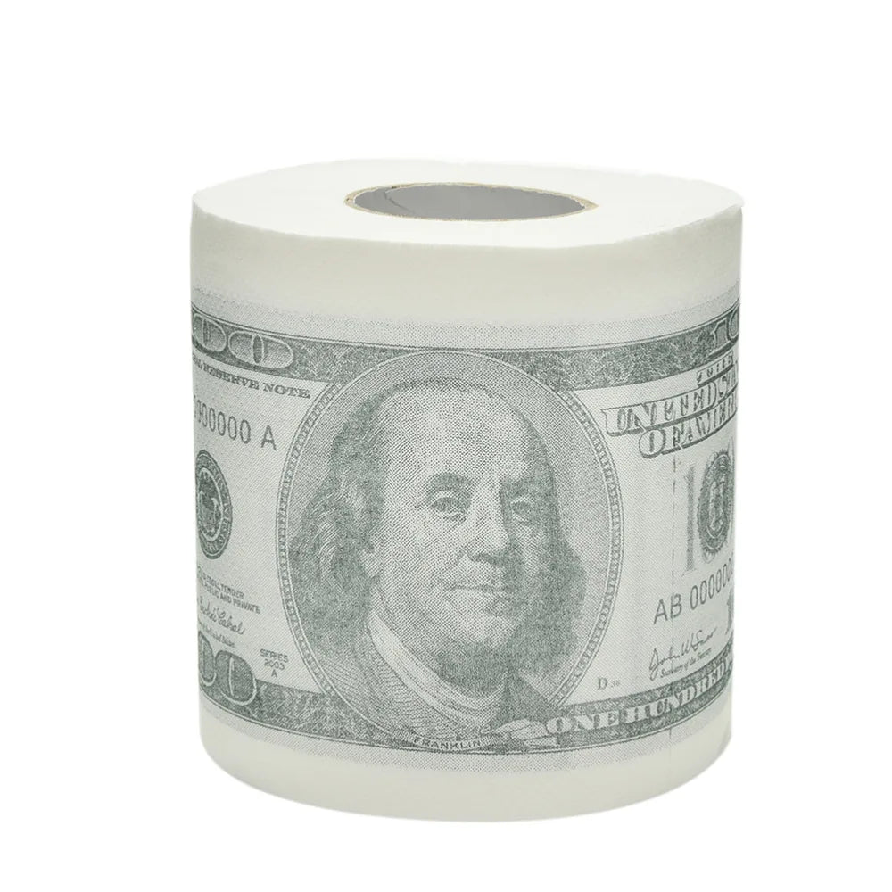 One Hundred Dollar Bill Toilet Paper Novelty Fun $100 TP Money Roll Gag Gift