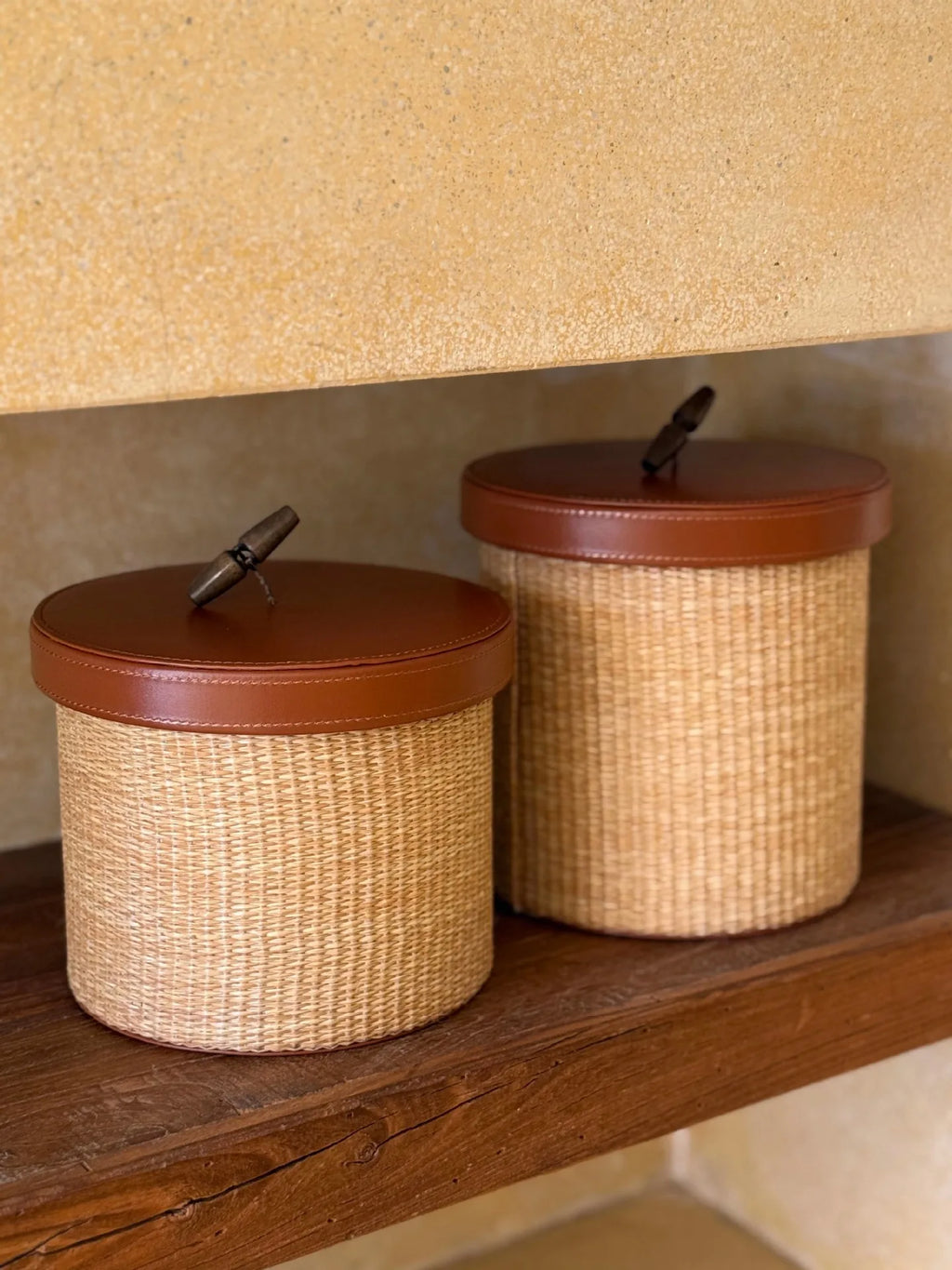 Seagrass Leather Napkin Holder Handwoven Tissue Storage Box French Style Elegant Table Decor Home Organizer Straw Wicker Design