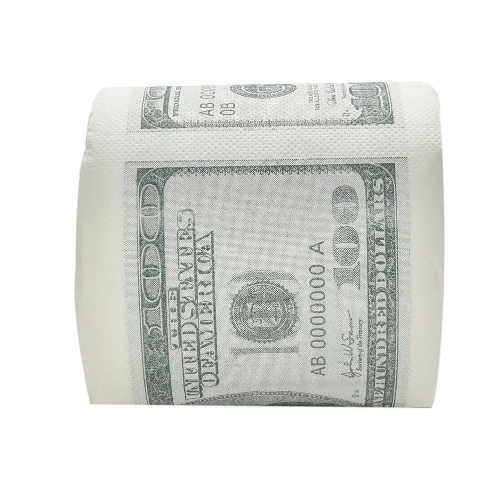 One Hundred Dollar Bill Toilet Paper Novelty Fun $100 TP Money Roll Gag Gift