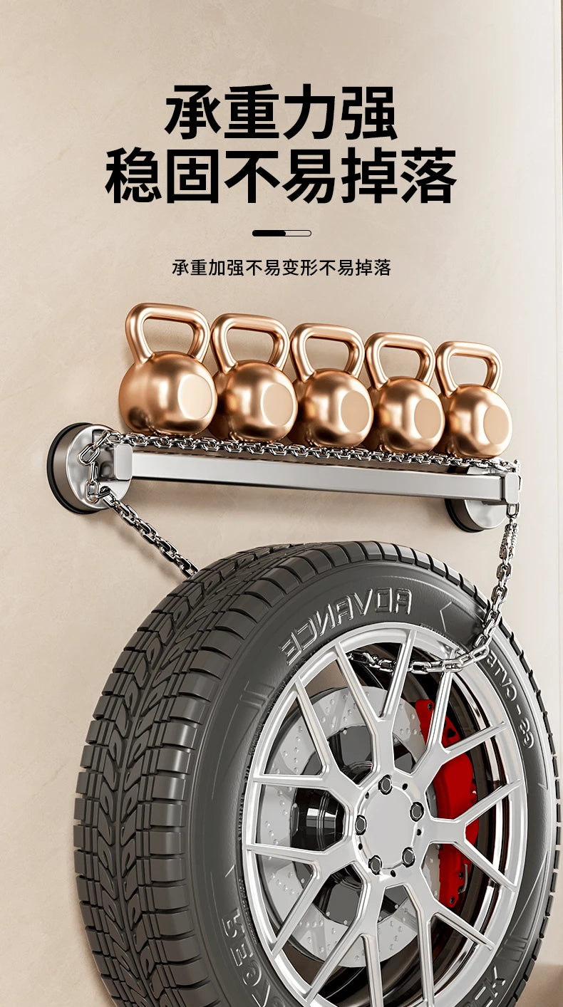 YUTOKO Bathroom Suction Cup Towel Rack Non-perforated Storage Rack Wall-mounted Single-rod Bath Towel Storage Rack