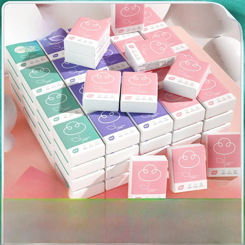 Portable Handkerchief Paper Tissue Small Pa Dstring able Carryon Table Napkin Facial Tissue Life Use Paper