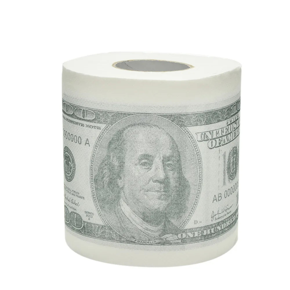 One Hundred Dollar Bill Toilet Paper Novelty Fun $100 TP Money Roll Gag Gift
